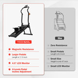 YCCHENG Magnetic Stair Stepper with 8-Level Adjustable Resistance,Stair Vertical Climber with Led Screen for Home Gym, Foldable Stairmaster Machine with 350LBS Capacity