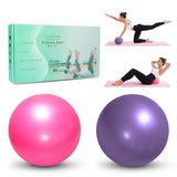 TopBine 9 Inch Exercise Pilates Ball -(2 Pcs) Stability Ball for Yoga, Barre, Training and Physical Therapy- Improves Balance, Core Strength, Back Pain & Posture- Comes with Inflatable Straw TopBine