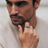 Oseew 2027 Men Birthstone Custom Class College Ring (Yellow Gold)