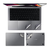4 in 1 Ultra Thin 3M Vinyl Full Size Laptop Skins Sticker for 2021~2026+ MacBook Pro 14 Inch 14.2" M2 M3 M4 M5 (Model: A2442/A2779/A2918/A2992/A3112/A3401/A3185/A3434/3426/3427)- Gray