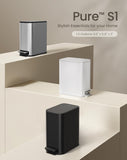 Cesun Small Bathroom Trash Can with Lid Soft Close, Step Pedal