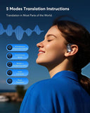 Paekole AI Translation Earbud Real Time - 198 Languages Translator, 3 in 1 Ear Buds Audifonos Traductores Inglés Español 60H Wireless Earphones Bluetooth AI Headphone for Travel Meeting Learning