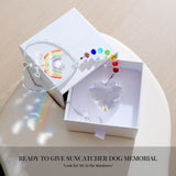 Pet Memorial Gifts for Dogs Cats - Look for me in the Rainbows Crystal Suncatcher Pet Loss, Pet Sympathy, Rainbow Bridge Sympathy Gifts for Loss of Dog Cat, Thoughtful Dogs and Cats Remembrance