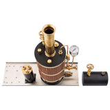 MechPuConToy Steam Engine Model, Vertical Boiler Steam Boiler Model for Ship Steam Engine Model, Physical Science Engine Model Kit for Adults and Teens