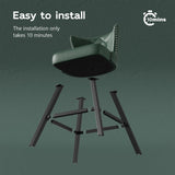 Ollega 26" Green Swivel Counter Height Bar Stools Set of 4, 18.9" Wide Seat