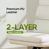Office Chair Adjustable Desk Chair Mid Back Executive Comfortable Bonded Leather Ergonomic Back