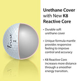 Trust Bison V Golf Balls, K8 Model, Designed to Help Golfers Break 90 (White, 100 Pcs Value Pack) Trust