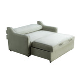 Serta® Santa Cruz 62.2" Convertible Loveseat, Full-Size, Recessed Track Arms