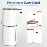 Automatic Liquid Soap Dispenser, 9 Adjustable Levels, 380ml/12.8oz, Auto Touchless Hand Soap or Dish Soap Dispenser,USB Rechargeable Dispenser, White