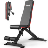 PASYOU Adjustable Weight Bench for Home Gym, 700 LBS Capacity Foldable Workout Bench, Multi-Angle Strength Training Bench with 9 Backrest, 4 Seat
