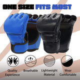 2 Pairs Boxing Gloves Kickboxing Gloves for Men Women Beginner Professional Shockproof Leather Sparring Training Gloves Set MMA Gloves (Black and Blue) Cyiwniao