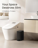 Cesun Small Bathroom Trash Can with Lid Soft Close, Step Pedal