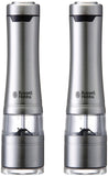 Russell Hobbs 7922JP Electric Mill, Salt & Pepper, Rock Salt, Pepper Spice, Adjustable Coarseness, Set of 2