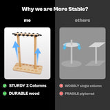 VEYWANE Fishing Rod Storage Racks, 100% Wood Floor Stand Fishing Pole Holders for Garage of 14 Rods or Combos