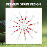 Obirdie Bamboo Golf Tees (50-Pack, 2.75 & 1.5 Inch, Pink & Red) & Magnetic Golf Towel (18x18 in., Pink Stripe, with Detachable Clip)