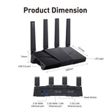 GL-BE9300 (Flint 3) Tri-Band WiFi 7 Router, High-Speed 6GHz Gaming WiFi Router for Wireless Internet