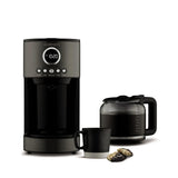Cuisinart Stainless Steel 12-Cup Coffee Machine, Black Stainless Steel DCC-1220BKS