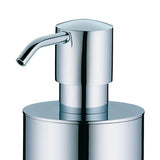 kela Wall Liquid soap Dispenser of Brass in Silver, 7 x 7 x 24 cm