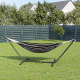 Garvee Double Hammock with Foldable Steel Stand and Carry Bag – Indoor/Outdoor Standing Hammock, 450 LBS Capacity, for Garden, Camping, Beach (Onyx)
