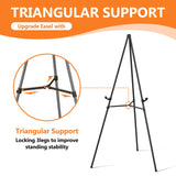 Easel Stand for Sign Portable,66" Easel Display Stand Metal, Adjustable Easels for Display,Wedding Signs, Posters-Black(2 Pack)
