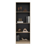 Tuhome Home Bookcase, 71.1" Tall 4-Shelf Narrow Bookshelf, Engineered Wood Book Shelf for Office
