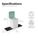 Mini Car Trash Can with Press Lid, 3L / 0.79 Gallon Small Garbage Bin
