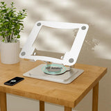 DTTLYQF 360° Rotatable Laptop Stand Adjustable Aluminum Alloy Notebook for 13-17 Inch Foldable Bracket(White-Fruit peach5)