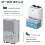 150 Pint Energy Star Dehumidifier with Pump and WIFI for Large Room/Basement (7,000 Sq.Ft) - Auto Drain Hose, Continuous Drainage, Auto Defrost - Quiet for Bedroom, Bathroom, Home & Commercial Use