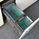 Under Sink Trash Can - Double-Bin Pull-Out Design, Damped & Concealed, Removable Inner Bins for Easy Sorting, Ideal for Home & Commercial Cabinet Use (18.03" x 10.23" x 19.48")