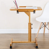 NIUDHEUS Bamboo Height Adjustable Mobile Lap Desk