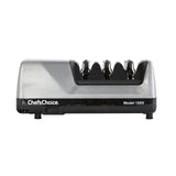 Chef'sChoice 15XV Professional Electric Knife Sharpener with Durable Metal Housing & 100-Percent Diamond Abrasives and Precision Angle Guides for Straight Edge and Serrated Knives, 3-Stage, Metallic