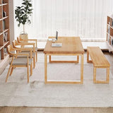 AQWASYUTER Office Computer Desk Living Room Large Long Desk Study Solid Wood Table
