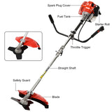 Professional High Power Grass Trimmer, Hedge Trimmer Gas Brush Trimmer Lawn Mower 52CC 2-Stroke Gas Straight Shaft String
