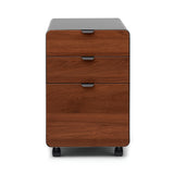 UPLIFT DESK 3-Drawer Mobile File Cabinet - Steel Rolling Filing Cabinet with Lock, Soft-Close Top Drawer, Letter & Legal Size File Storage, Easy Assembly for Home Office (Gray, Walnut)