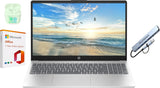 HP 15.6" FHD Business & Student Laptop Computer with 1-Year Office 365 & Copilot AI, Quad-Core Intel Processor, 32GB RAM 640GB Storage (128GB UFS+512GB SD Card), Win 11 H, PLUSERA Docking Hub, Silver