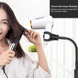 FOUUA Dog Hair Dryer Stand, Pet Grooming Table Hair Dryer Holder, Hands Free Blow Dryer Holder, 360 Degrees Rotatable Lazy Hair Dryer Stand with Adjustable Clamp Mount for Dog Cat Grooming
