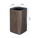 Trash Bin Kitchen 3.1 Gallon Square Garbage Can, Open Top Metal Design with Removable Liner for Office, Living Room, Hotel and Commercial Use