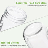 4-Pack Mason Jar Fermentation Kit(Jars Included) Four 32oz Fermentation Jars with Plastic Fermenting Lids, Airlocks, Silicone Rings & Grommets, and Glass Weights for Easy Fermenting & Storage