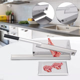 Manual Bone Meat Cutter, Stainless Steel Ribs, Manual Meat Bone Cutter Rib Slicer Heavy Duty Chicken Cutting Machine with 16 inch Knife, for Beef Goat Pig Fish Butcher