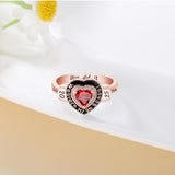 Oseew 2027 Women High School College Graduation Class Ring (Rose Gold)