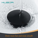 KUZOR Matte Black Pop Up Bathroom Sink Drain with Overflow, 2 Pack