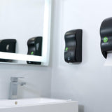 San Jamar Ecologic Rely Recycled Plastic Hybrid Electronic Foam Soap Dispenser, Refillable Soap Dispenser, Wall Mounted Dispenser with Zero Waste for Home and Business, 900 Ml, Black Pearl
