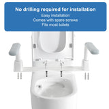 Toilet Safety Rails for Seniors,Space Saving Foldable Toilet Handle, Toilet Support Rails for Seniors and Disabled, Pregnant Women, Grab Bars Toilet Safety Frame