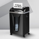 58 dB Paper Shredder for Home Office, 15 Sheet, P-4 Cross Cut Shredders with 5.8 Gallons Bin Shreds CD, Credit Card Wingwise