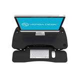 40" Electric Standing Desk Converter - Adjustable Height Desktop Riser with USB Charging Outlet & Detachable Keyboard Tray - Holds