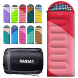 Camping Sleeping Bag, 32℉ Sleeping Bags for Adults Kids Teens Cold Weather Warm Sleeping Bag Winter for 3-4 Season Camping, Camping Gear Equipment, Traveling, and Outdoors Kanyak