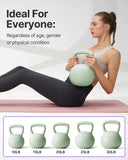 YOTTOY Soft Kettlebell,Kettlebell Anti-Slip Grip Weight for Home Workouts, Kettlebells Set Strength and Safety Guaranteed (15LB-Green)