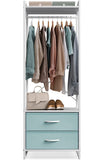 Sorbus Premium Cothing Rack with Drawers - Heavy Duty Wardrobe Closet with Metal Frame & Wooden Top - 70Inch Tall Garment Rack- Lightweight Freestanding Coat Closet - for Hallway, Bedroom