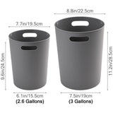 4 Pack Small Trash Can for Bathroom - 3 Gallon/12-Liter Wastebasket