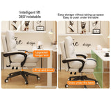 Home Desk Chair with Adjustable Lumbar Support,Heavy Duty Swivel Office Chair with Wheels, Armchair omic Computer Sponge Upholstered Seat